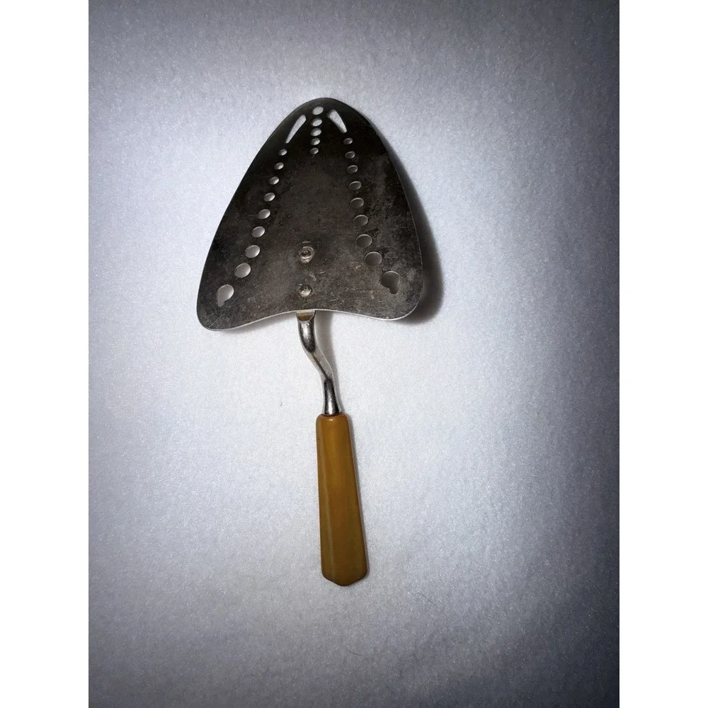 Vintage  Butterscotch BAKELITE‎ Handel Pie Cake Server Spatula Kitchen Utensil